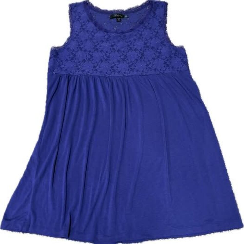 City Streets Purple Lace Top Sleeveless Blouse Size XL